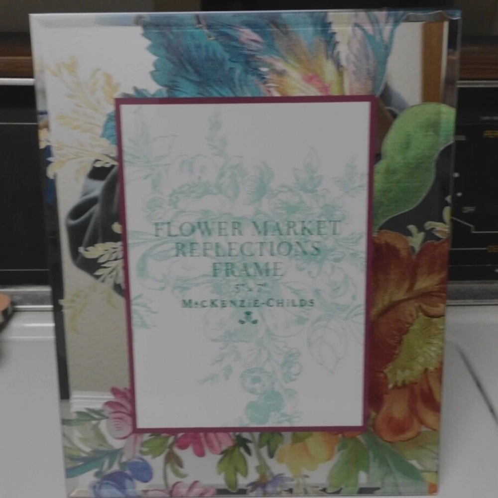 MacKenzie-Childs flower market reflections frame - new in box - Picture 2 of 6